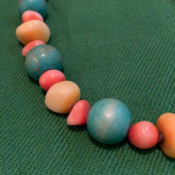 Chunky Multi-Colored Necklace - Picture 2 of 3